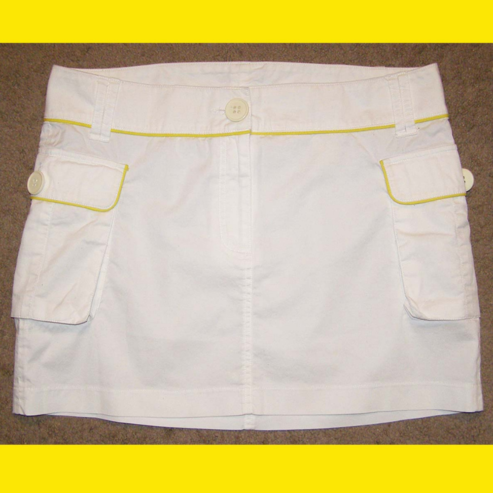 NEW Cargo Skirt by H&M White/Yellow size 8-10 M/L